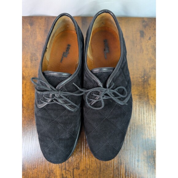 Sacha Made In Italy Black Quilted Suede Dress Shoes Size 11 main image 8